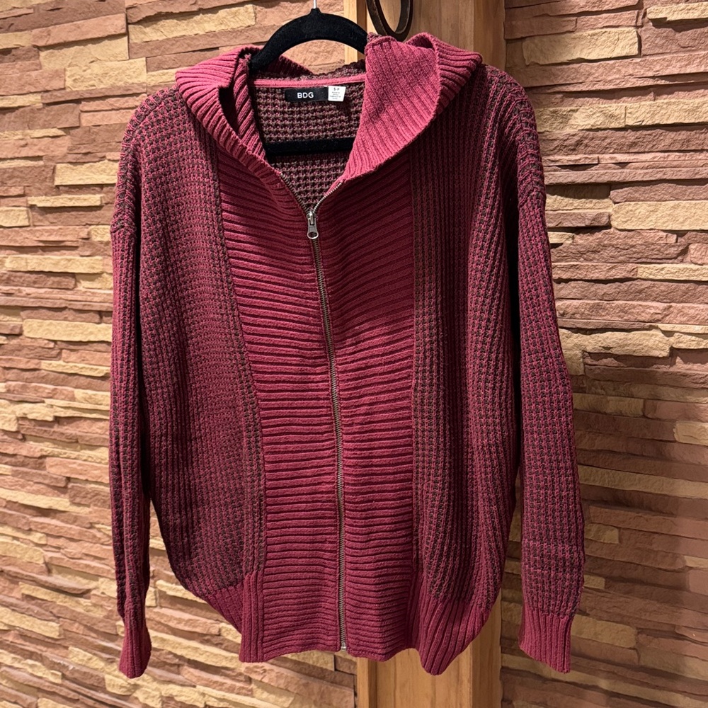 BDG Maroon and Wine Color  Knit Sweater